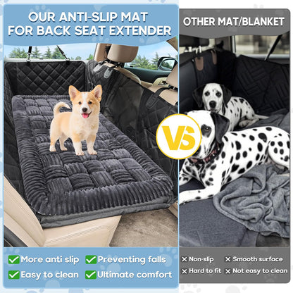 Dog Car Bed Mat Non-Slip Backseat Extender Dog Bed 56X28.7 Gray