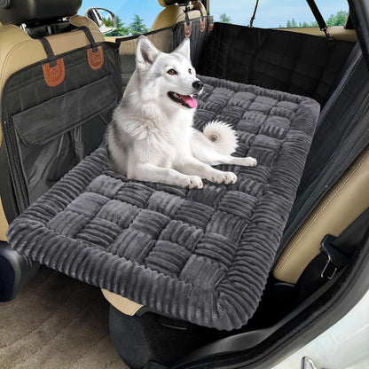 Dog Car Bed Mat Non-Slip Backseat Extender Dog Bed 56X28.7 Gray